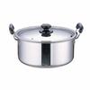 Endo Shoji 36cm Double-Handled Pot, Made of Rust-Resistant, Durable, and Hygienic Stainless Steel, Induction Compatible, Outer Diameter X Depth (m