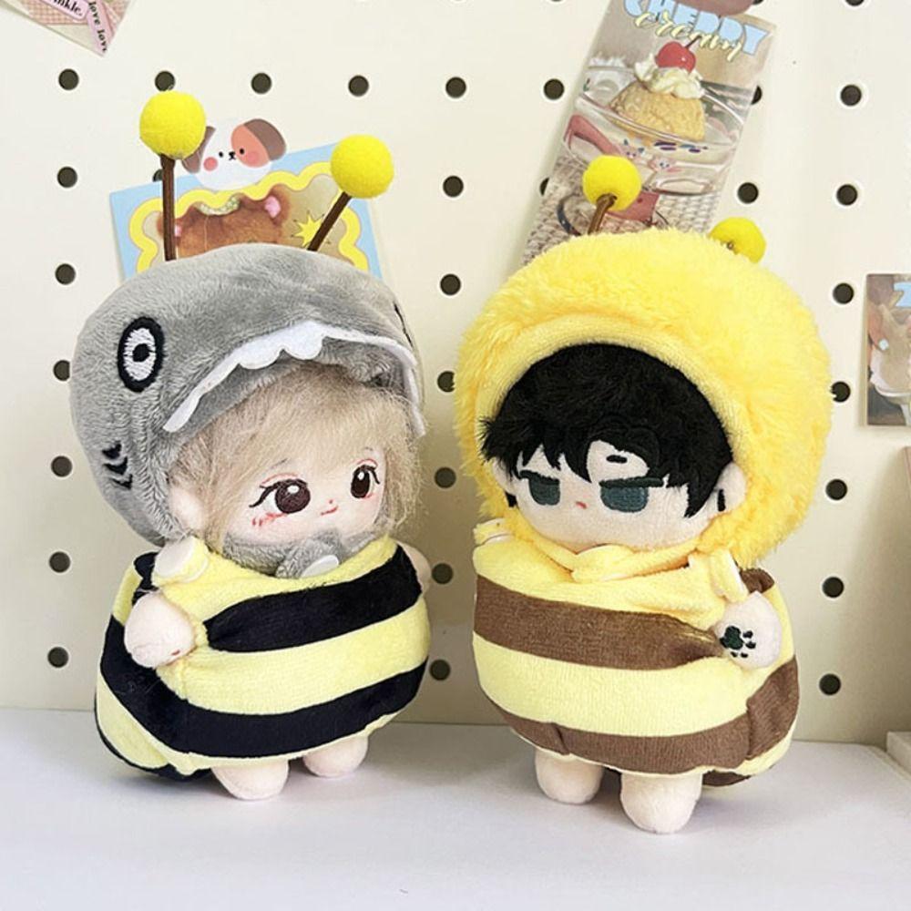 Shark and Bee 10cm Idol Doll Outfit Two Piece Suit Doll Changing Dressing Children Gift