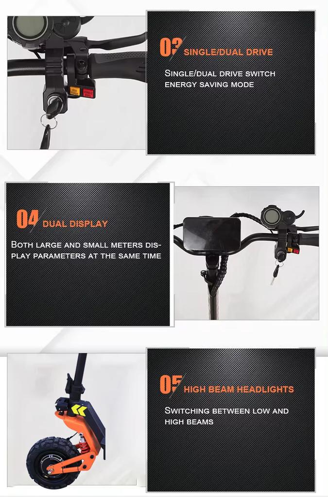 2404 Years 1200W-5000W- 6000W Spring New Electric Scooter Dual Motor Adult Off-Road Electric Scooter