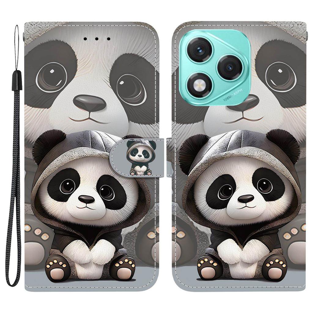 Для Honor 400 Lite 5G Кошелек Чехол С Принтом Кожаная Подставка Чехол для Телефона с Ремешком