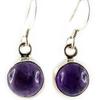 [E0979] - Amethyst 'Charms' Silver Earrings