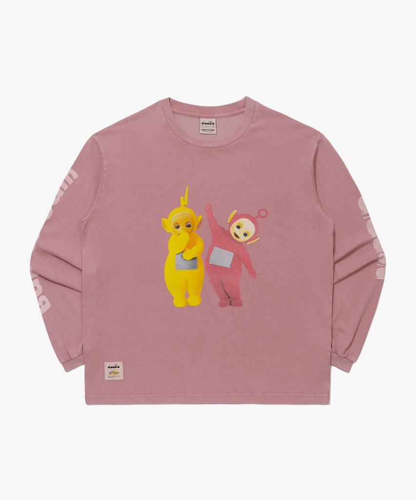 diadora Teletubbies Washed Graphic Long Sleeve T-Shirt Pink