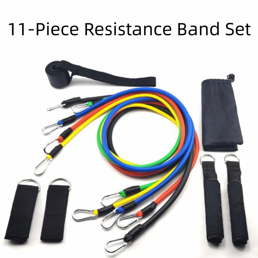 11Pcs/Set Portable Resistance Band Set Durable Elastic Training Band Fitness Training