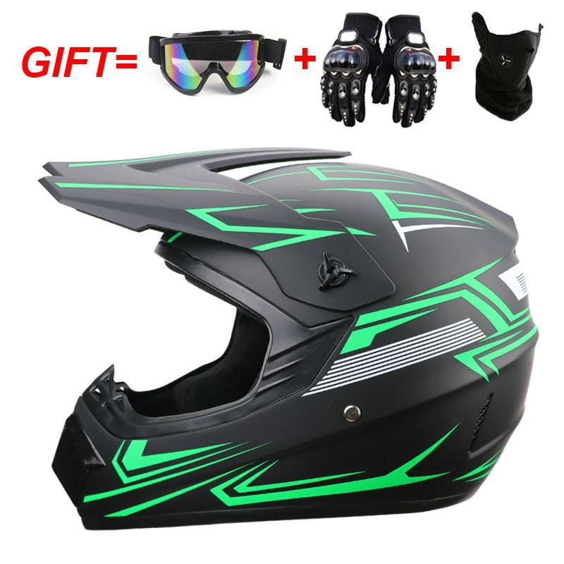 Full Face Motorcycle Helmet Off-Road ATV Dirt Bike Downhill Mountain Karting Adult Unisex ABS Safety Gear