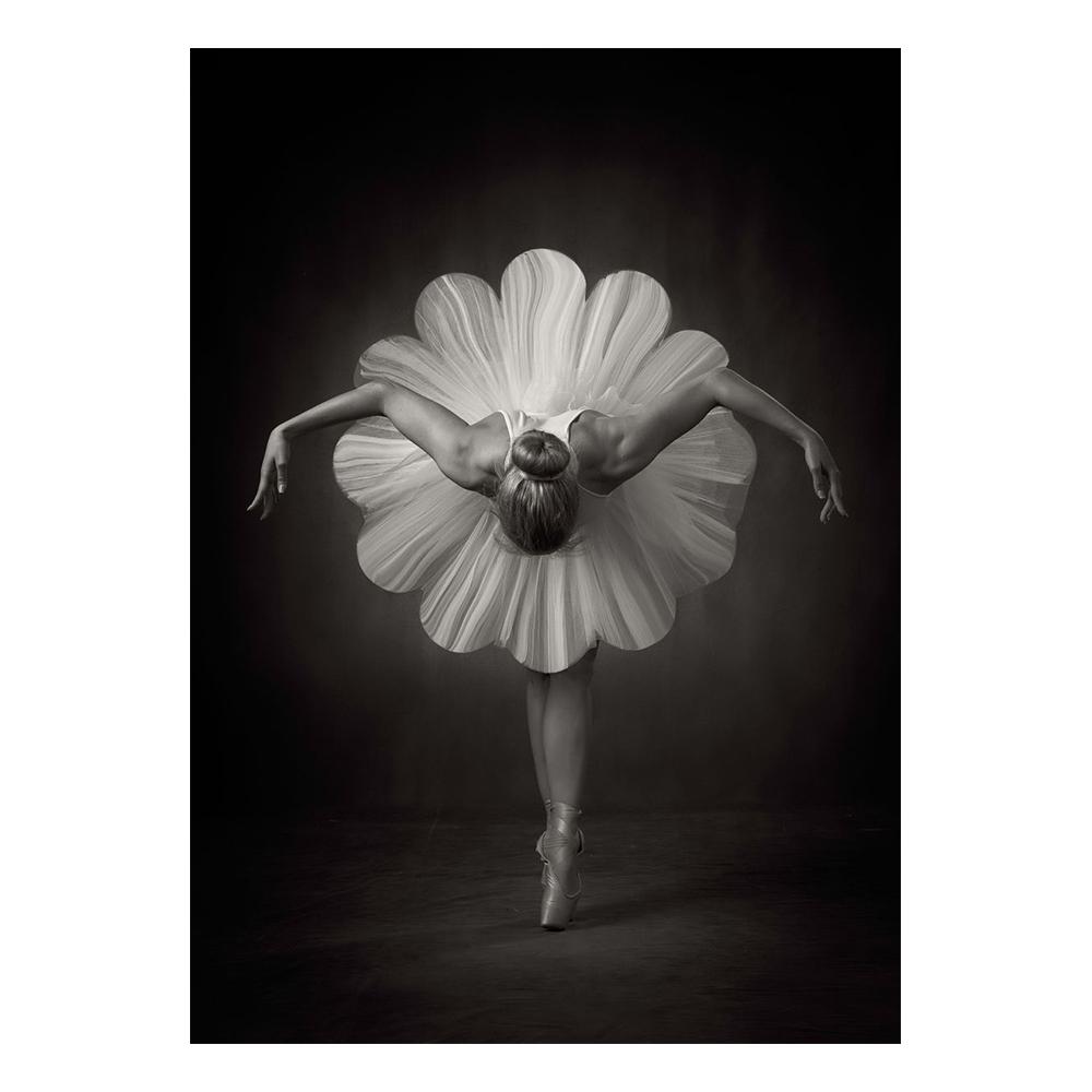 Ballerina Dancer Figure Canvas Paintings On the Wall Art Modern Inspirational Posters and Prints Black and White Ballet Art Pictures Wall Decoration