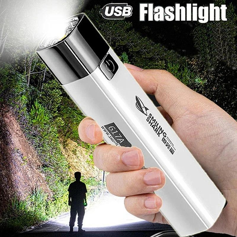 Фонарик высокой яркости с USB-зарядкой, сверхяркий светодиодный фонарь, 3 режима, фонарик для кемпинга, Power Bank для активного отдыха, туризма, рыбалки