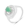 Серебряное кольцо с натуральным изумрудом 1.35ct, фианитами, вес изделия 4,02 гр (2161974)