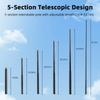 Flymile Невидимая палка для селфи, Удлиненная длинная штанга 1,3 м / 51,18 дюйма для аксессуаров для камеры Insta360 X5/X4, Регулируемая удлиненная штанга