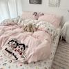 Cream Girl Heart Cartoon Dachshund Towel Embroidery Washed Cotton FourPiece Set, Sheet Student ThreePiece Set