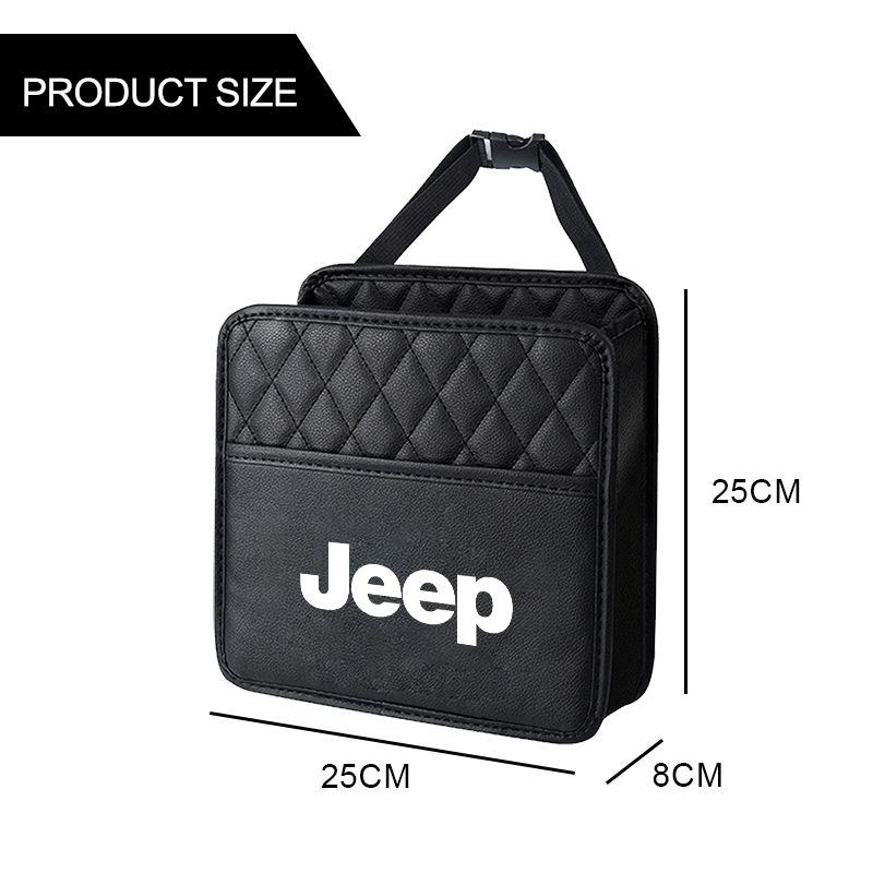 Car Storage Bag Multi-function Seat Back Storage Pocket Suspension For Jeep Wrangler Grand Cherokee Renegade Tyre Stem Air Caps AKQ1