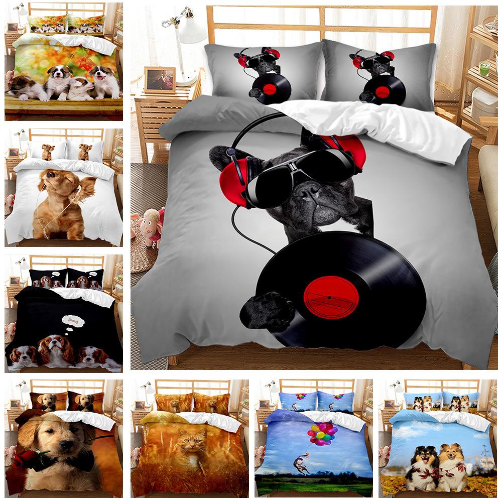 New animal cat pet dog sheet polished ebay three-piece quilt cover