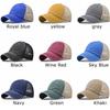 UV Protection Baseball Cap Washed Cotton Hip Hop Caps Vintage Mesh Cap  Women