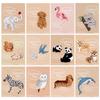 Cartoon Animal Embroidery Patch Cloth Sticker Clothing Pants Repair Subsidy Clothes Hole Decoration Sticker Small