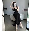 Summer Korean Style Women's Clothing Sleeveless Sweater Dress Tank Knit Long Dress with Fish Tail Woman Dresses