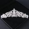 Silver Color Crystal Tiaras And Crowns Rhinestone Prom Diadem Crown For Women Bridal Wedding Hair Accessories Jewelry Crown Gift
