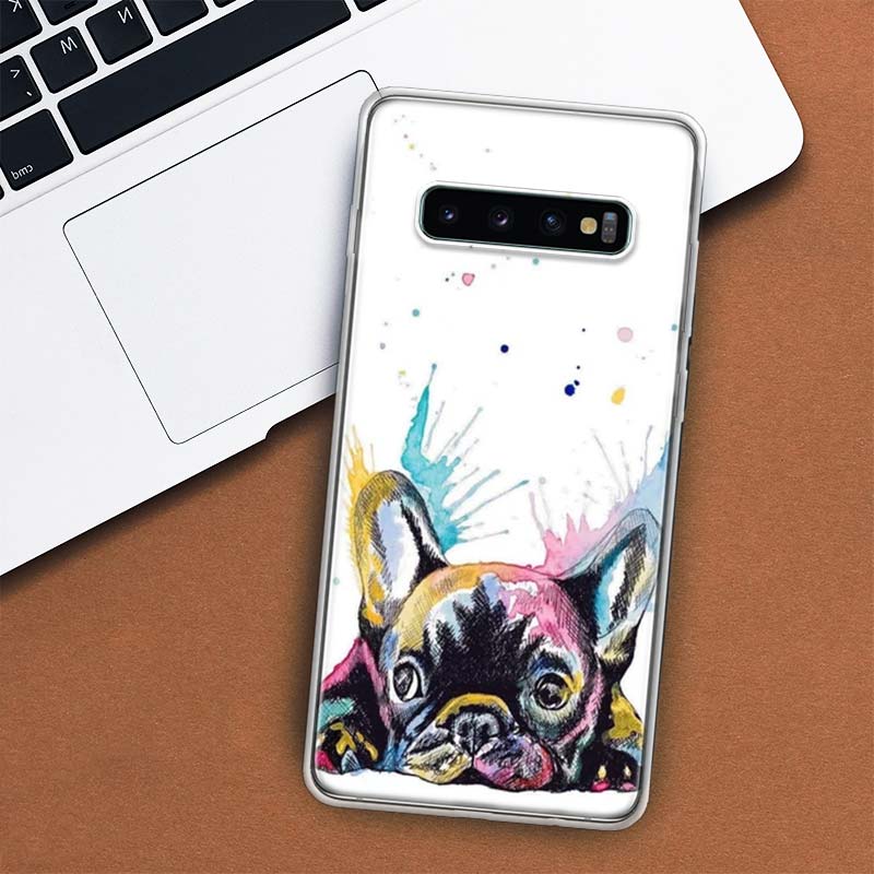 Чехол для телефона с изображением французского бульдога и мопса для Samsung Galaxy S10 Plus S20 FE S21 S22 Ultra S10E S9 S8 + S6 S7 Edge Lite Shell Coque