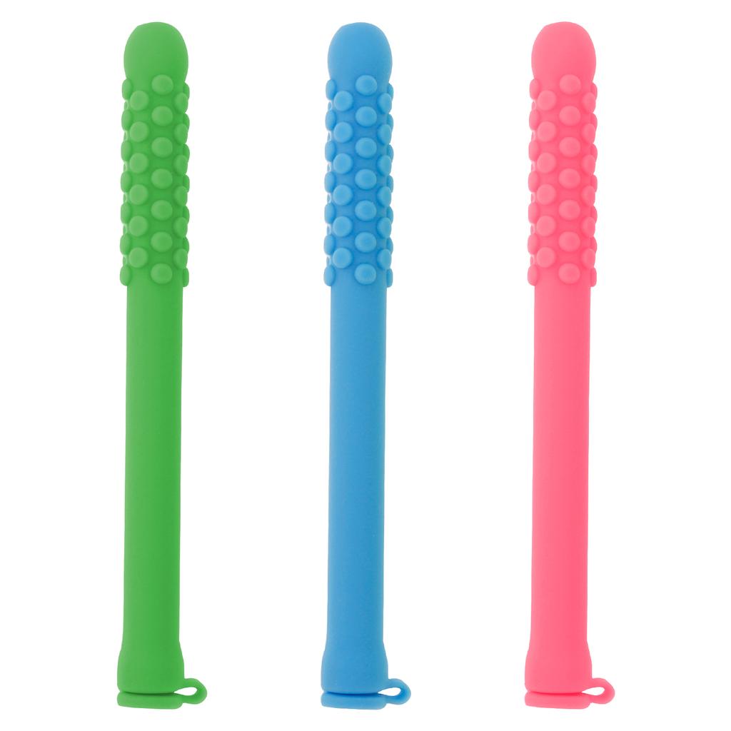 3Pcs Chewable Essential Oil Breath Stick Portable Silicone Breather Quit Smoking with Essential Oil for Aromatherapy On The