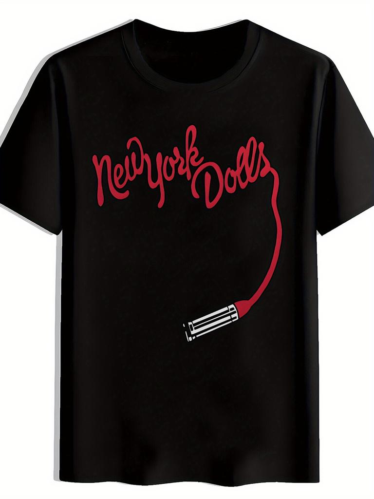 Retro Rock Band Graphic T-shirt - NY DOLLS Design