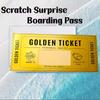 Golden Ticket Scratch Card with Envelopes - DIY Voucher for Birthday, Wedding Party Surprise Gift