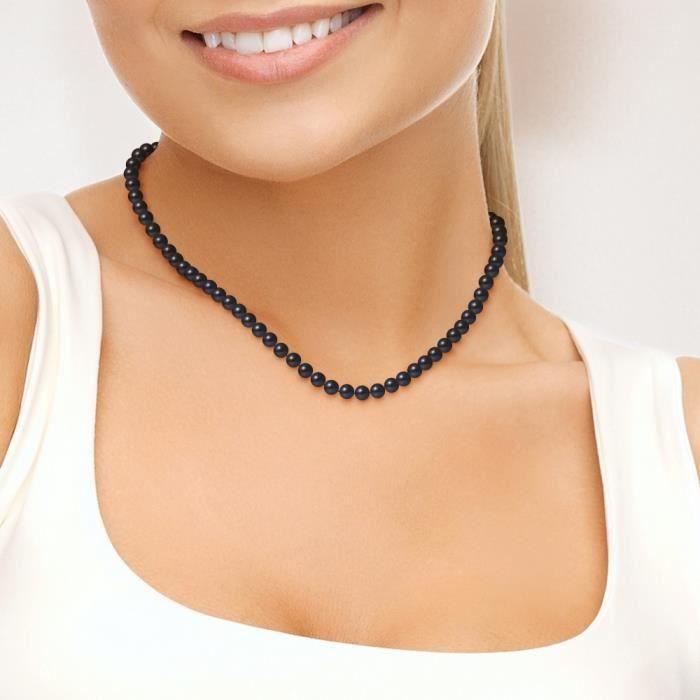 Necklace - Perlinea - AAA+ Freshwater Cultured Pearl - 6-7 Mm - 925 Silver Ball Clasp - Women