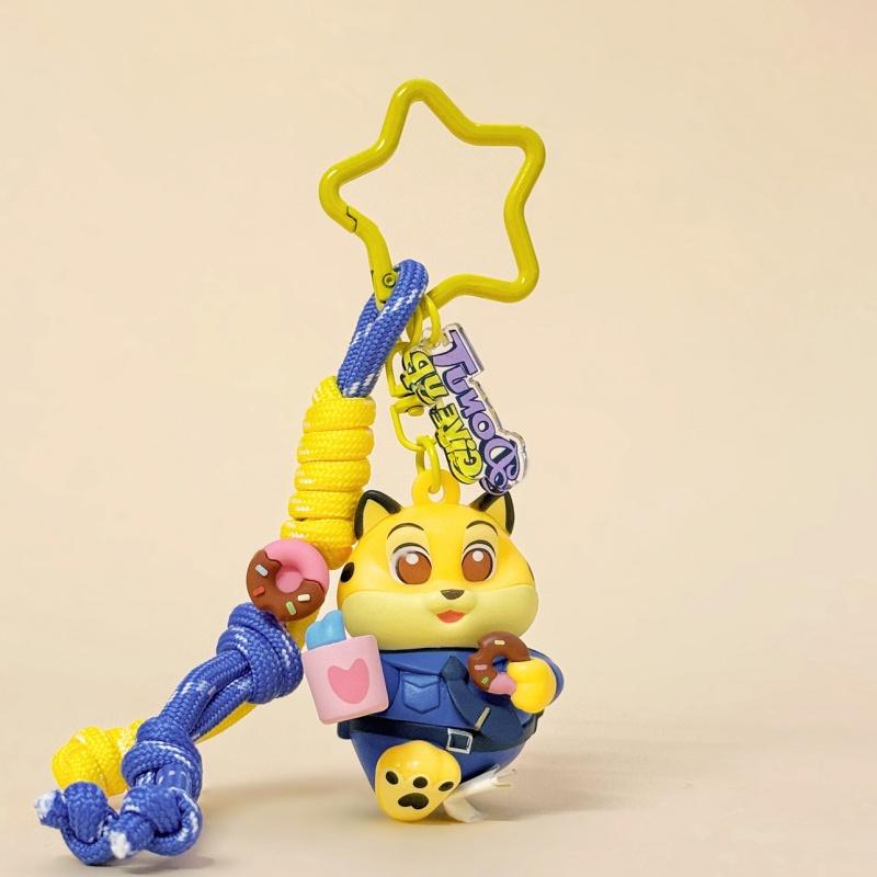 12cm Classic Anime Genuine Zootopia Plush Keychains Small Pendant Bag Hangings Christmas Birthday Gifts For Kids