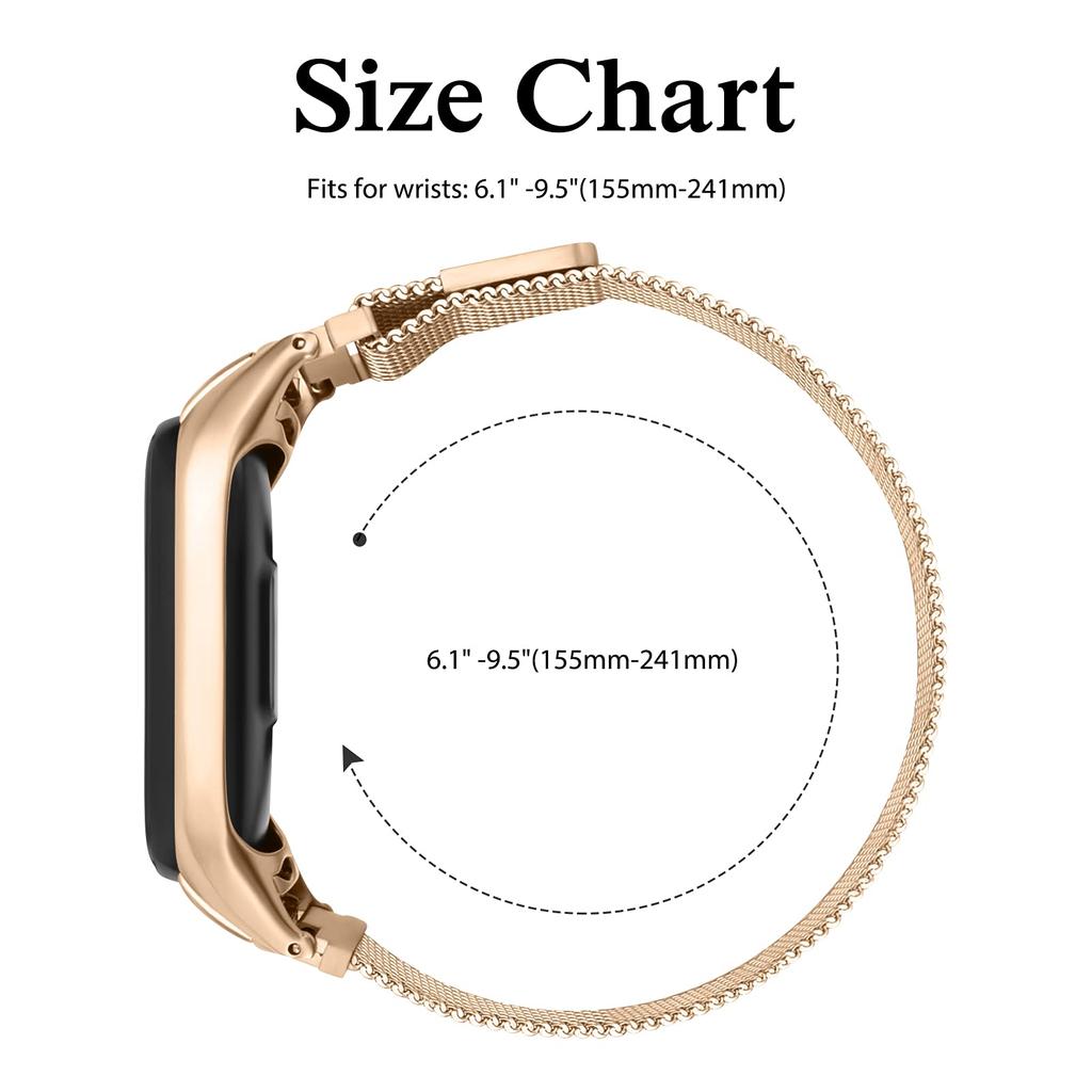 Миланский ремешок-петля для Xiaomi Mi Band 8 7 браслет из нержавеющей стали metel Correa Miband Band6 Band4 для Xiaomi Mi Band 3 4 5 6 7