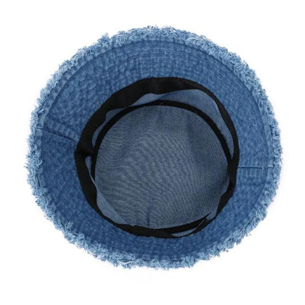 Cotton Bob Panama Bucket Hat Jeans Reversible Fisherman Hat Fashion Fishing Sun Hat Men Women