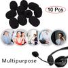 10pcs Windshied Protector Headset Foam Microphone Cover Replacement Mini Sponge