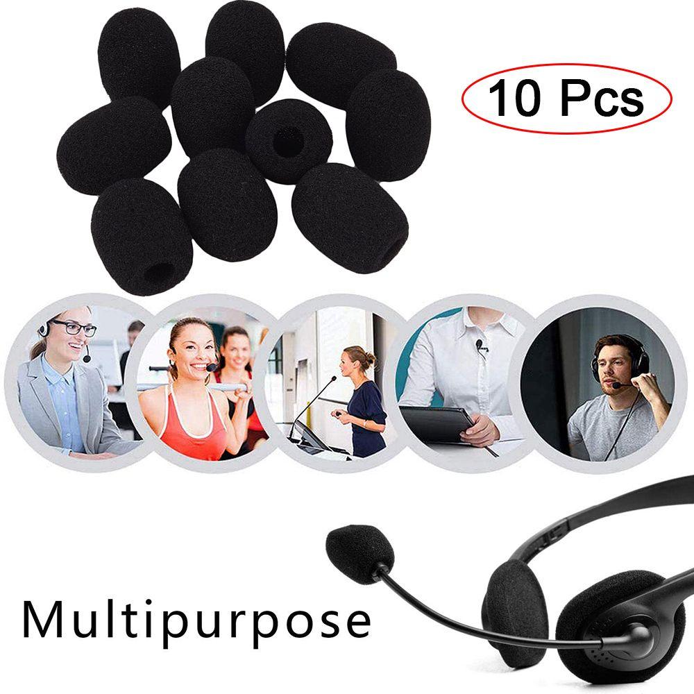 10pcs Windshied Protector Headset Foam Microphone Cover Replacement Mini Sponge