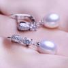 seniko 8-9 мм серьги с натуральным пресноводным жемчугом, геометрический дизайн, модные серьги-клипсы с кубическим цирконием для женщин, серьги, подарок для девочек