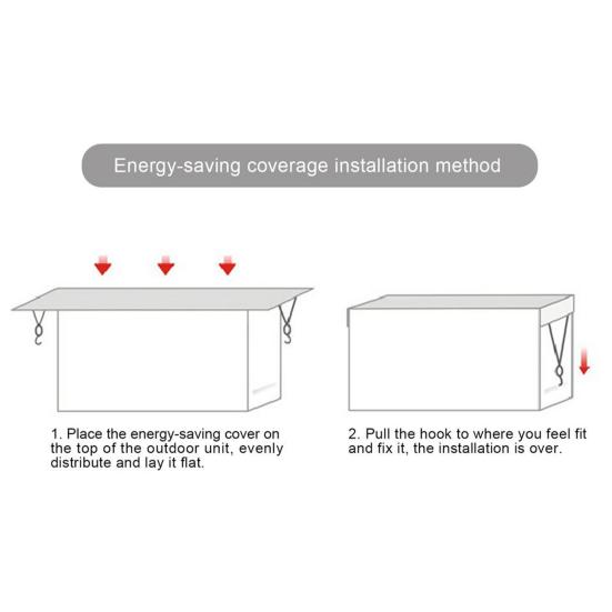 Удобный водонепроницаемый прочный двухслойный защитный экран для кондиционера переменного тока на лето