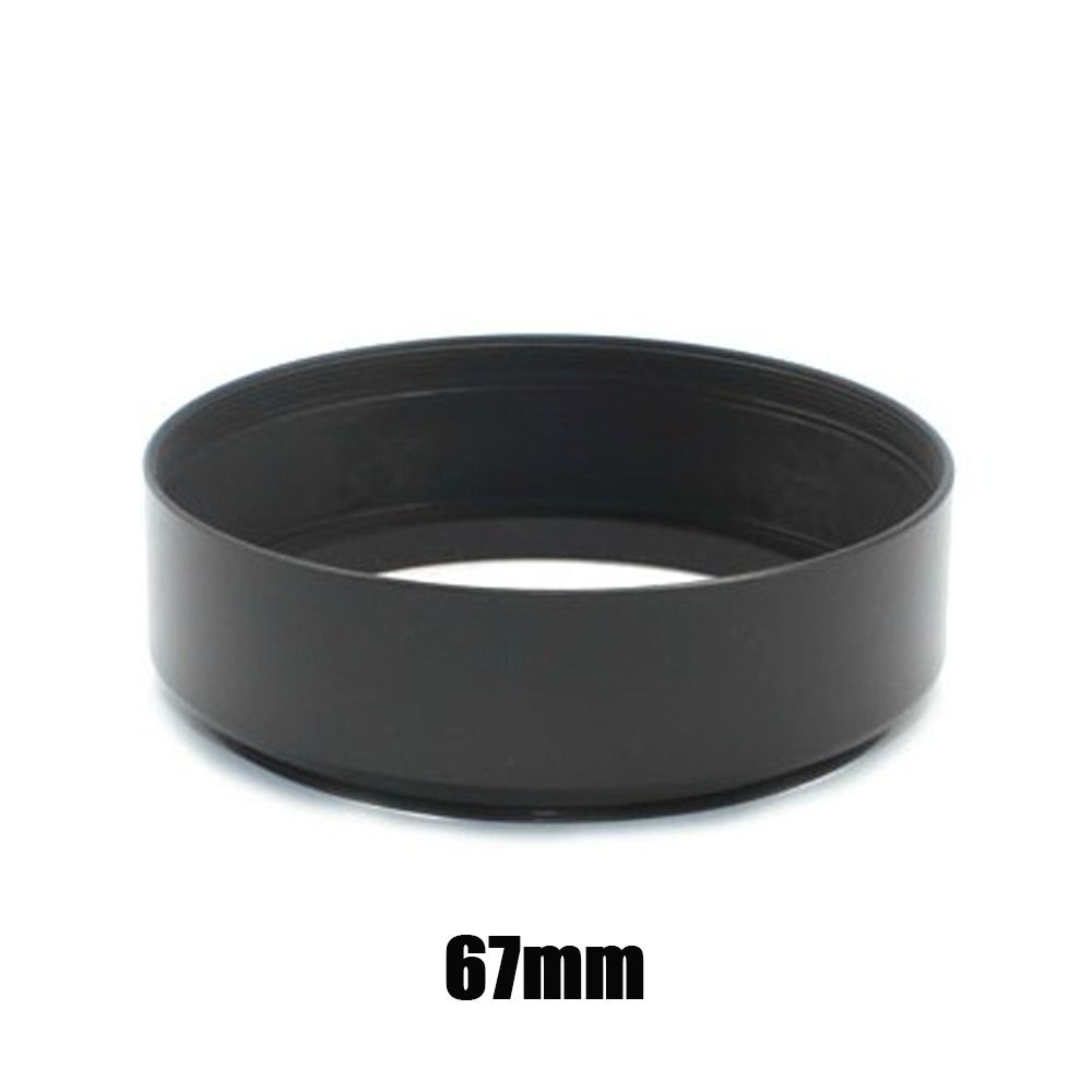 Metal Screwed Lens Hood Black Protective Shield for Canon/Nikon 40.5/43/46/49/52/55/58/62/67/72mm