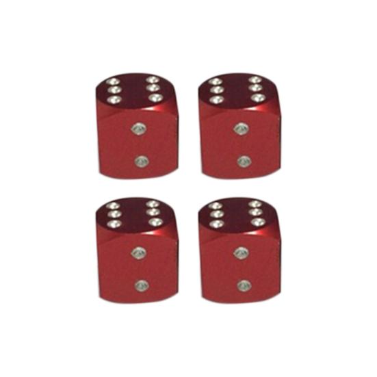 4Pcs Dice Shape Wheel Tyre Car Motorcycle Valve Air Stem Anti-dust Cover Caps