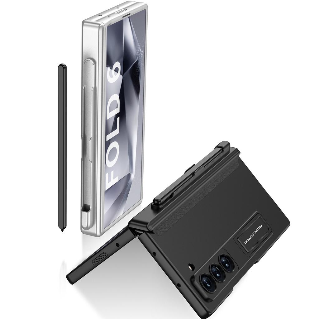 Чехол для мобильного телефона Samsung ZFold6, центральный вал, магнитное притяжение, шарнир, полная защита, слот для стилуса, противоударная жесткая поликарбонатная оболочка, модная складная оболочка