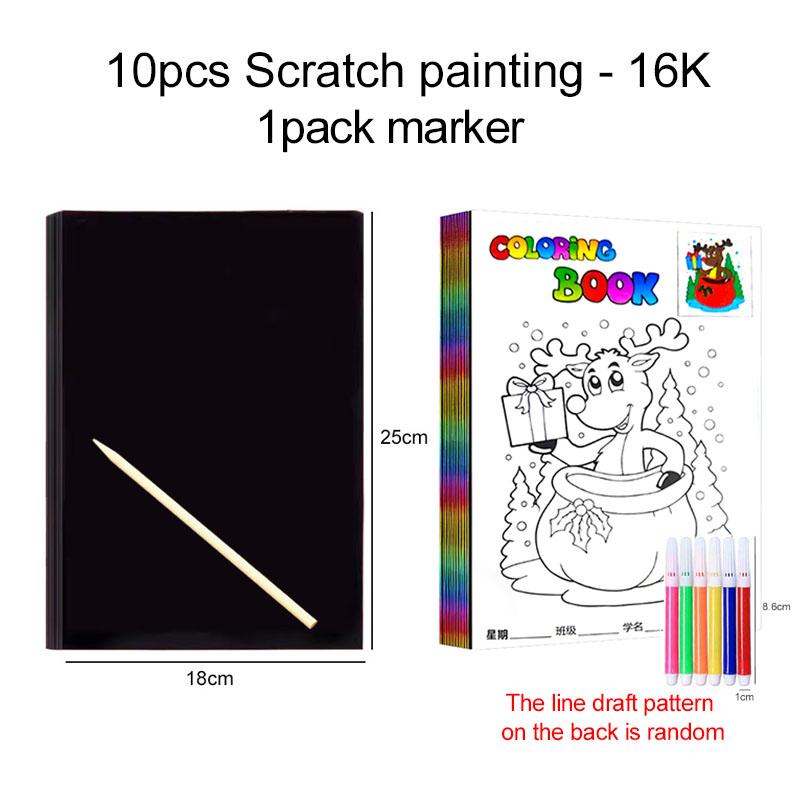 10/20 шт. Цветная бумага для скретчинга 16K Радужная Многофункциональная Скретч/Акварельная живопись Искусство Класс Живописи Учебные инструменты TMZ