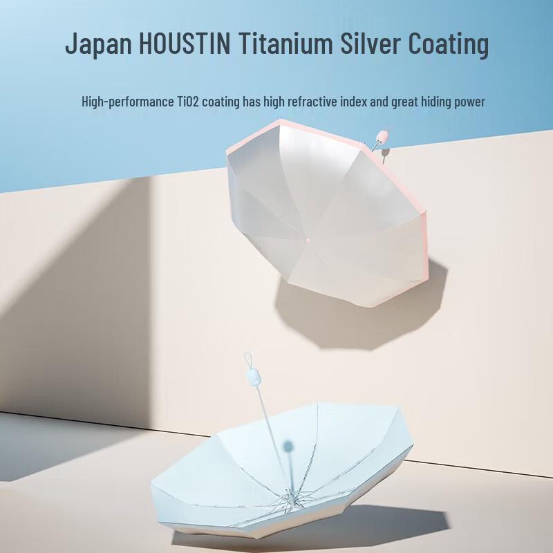 ZUODU Compact Automatic Titanium Silver Sun Umbrella