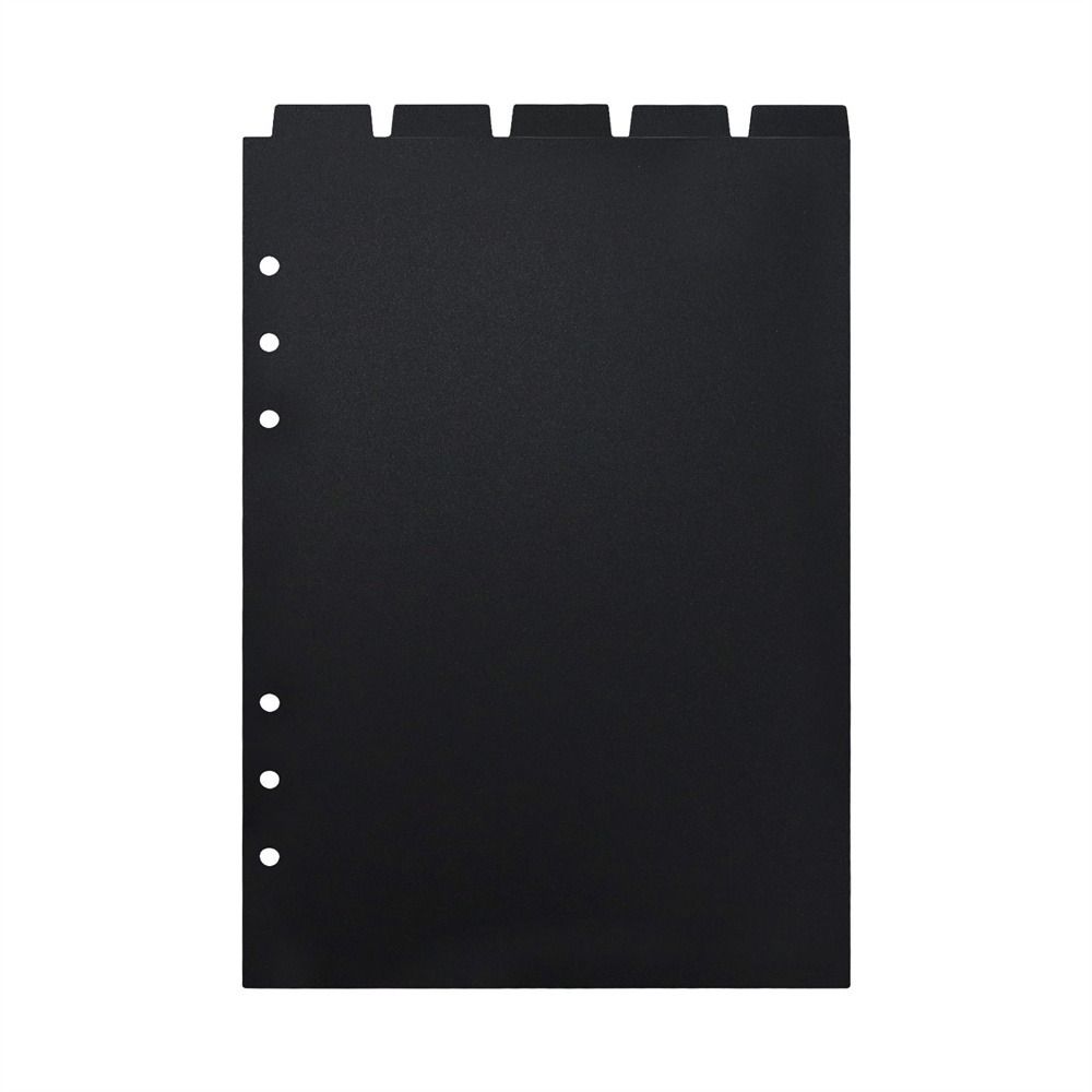 Paper A5 A6 A7 Black Loose-leaf Divider Index Divider Binder Index Separator Notebook Paper Divider