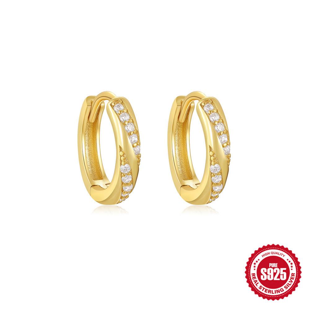 Серьги-пряжки для ушей S925 Sterling Silver с бриллиантами Love Chain Luxury