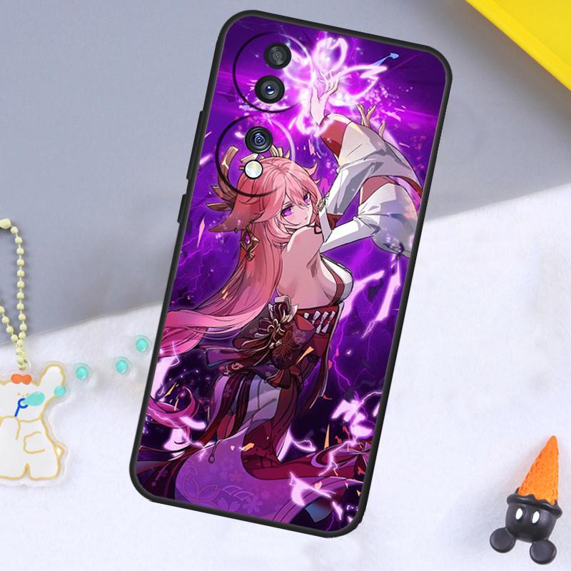 Чехол Genshin Impact Яэ Мико для Huawei P20 P50 Pro P40 P30 Lite P Smart Z Nova 5T Чехол для Honor 70 50 X7 X8 X9