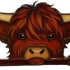 Highland Cow Window Corner Decoration 3D Printed Peeping Highland Cattle Home Office Living Room Door Window Frame Ornament