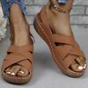 Женские босоножки Классические босоножки на танкетке Летняя обувь Женские босоножки на каблуках Низкая платформа Sandalias De Mujer Летняя обувь на каблуке
