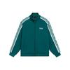 Li-Ning Спортивная модная серия, свободный кардиган с воротником-стойкой, верхняя одежда унисекс, зеленый AWDS915-4