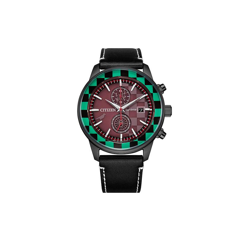 Citizen Серия Eco-Drive Клинок рассекающий демонов: Серия Kimetsu no Yaiba Камадо Танджиро Светлый Кварц Натуральный Кожаный Ремешок Унисекс Модель Коричневый Циферблат CA7085-10X