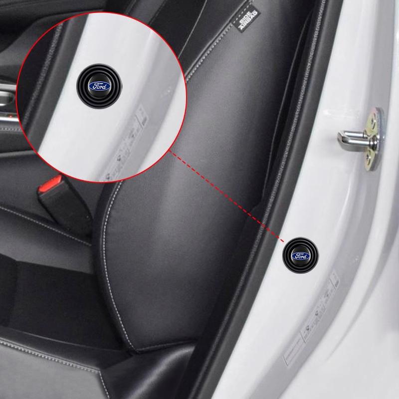 Car Silicone Door Shock Stickers Absorber Soundproof Buffer Pad Accessories For Ford ST Focus Fiesta Mondeo Kuga Mustang Escort