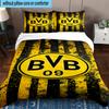 3pcs Borussia Dortmund Printed Bedding Set Duvet Cover Closure Includes 1 Duvet Cover & 2 Pillowcases Bedding Sets Home Decor Gifts