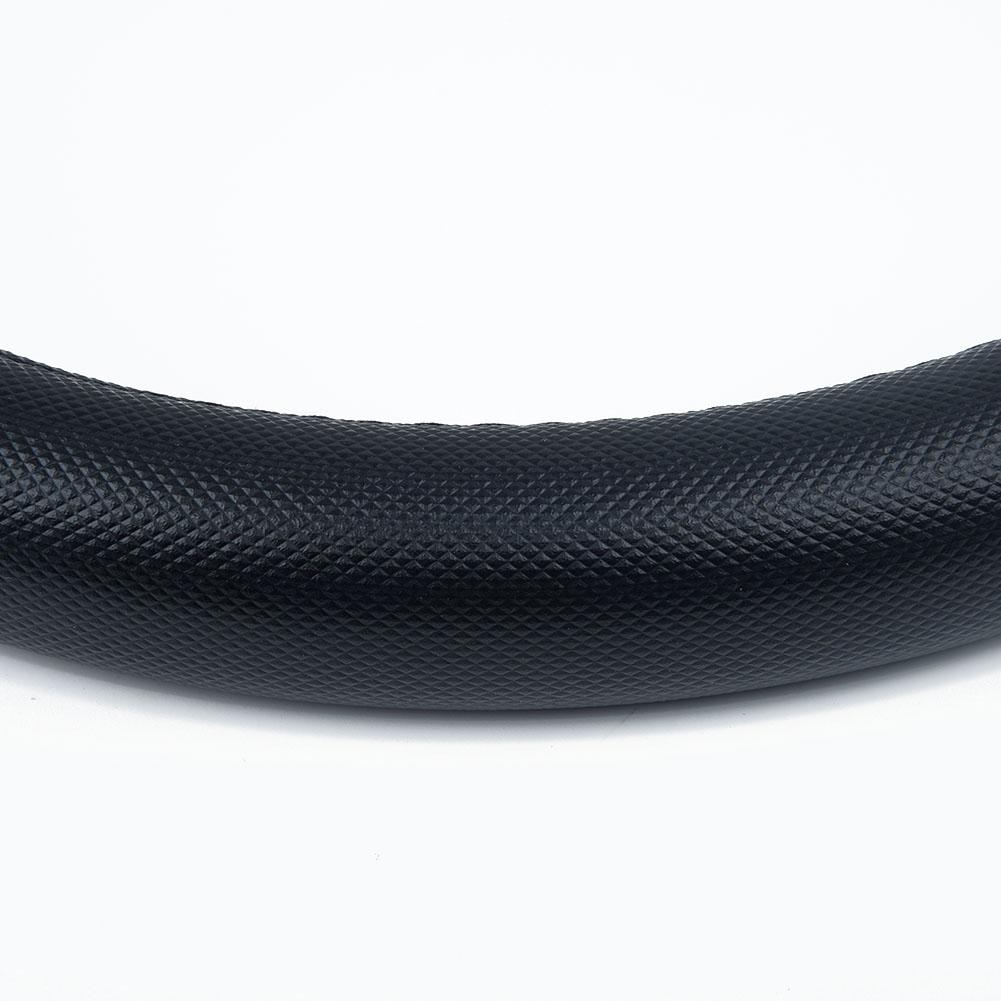 38см узор из красного дерева (ПВХ+ кожа) Крышка рулевого колеса автомобиля