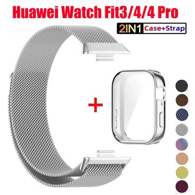 Миланский сетчатый браслет для Huawei Watch Fit 3 Fit 4 Fit4 Pro Аксессуары для ремешка Сменный ремешок
