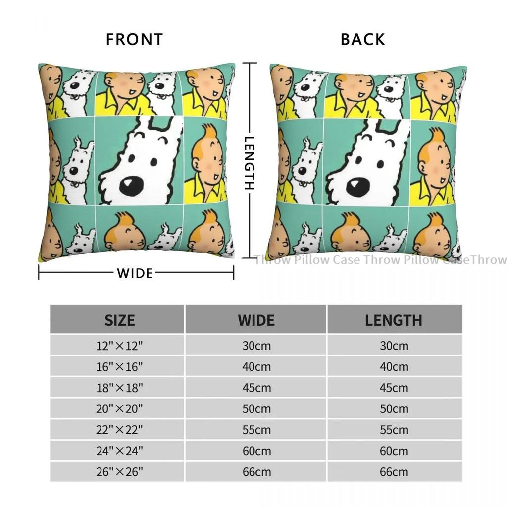 Подушка Dog Cojines Throw Чехол Adventures of TinT Подушка Home Sofa Chair Print Декоративная Coussin