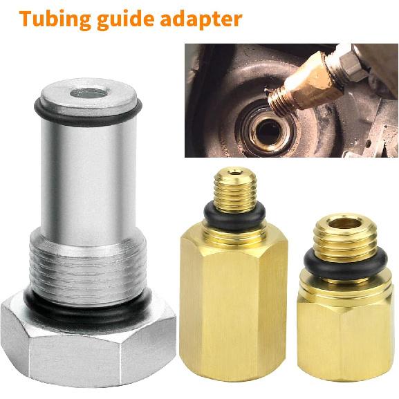 Mekar 2PCS Oil Rail Adapters Kits And 1 PC 6.0 High Pressure Oil Pump IPR Valve Air Test Fitting Tool Compatible With Ford 6.0L Powerstroke Diesel