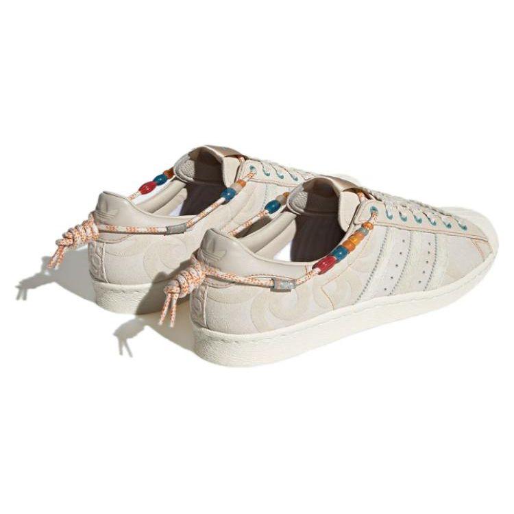 adidas Оригинальные кроссовки Superstar 80s с низким верхом, унисекс, белые, коричневые, ID4795